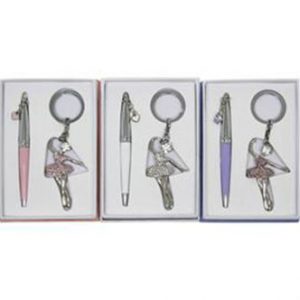 Ballerina pen and key ring